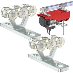 Heavy Duty 6 Wheel Hoist Trolley for Electric Hoist Fits 1-5/8 Inch Strut Cha…