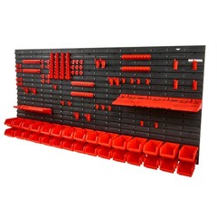 Uimoso Wall Mounted Storage Bins Small Parts Organizer Garage Tool Rack 30 Bins