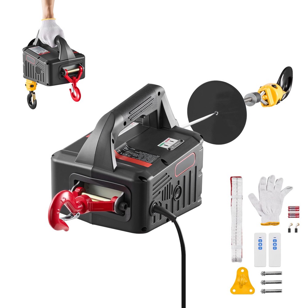 Uimoso 2-in-1 Electric Hoist Winch 1100 lbs with Manual and Wireless Control