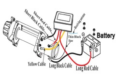 SIHAO 13500LBS 12V Electric Winch 92FT Synthetic Rope for 4×4 Truck ATV Off Road