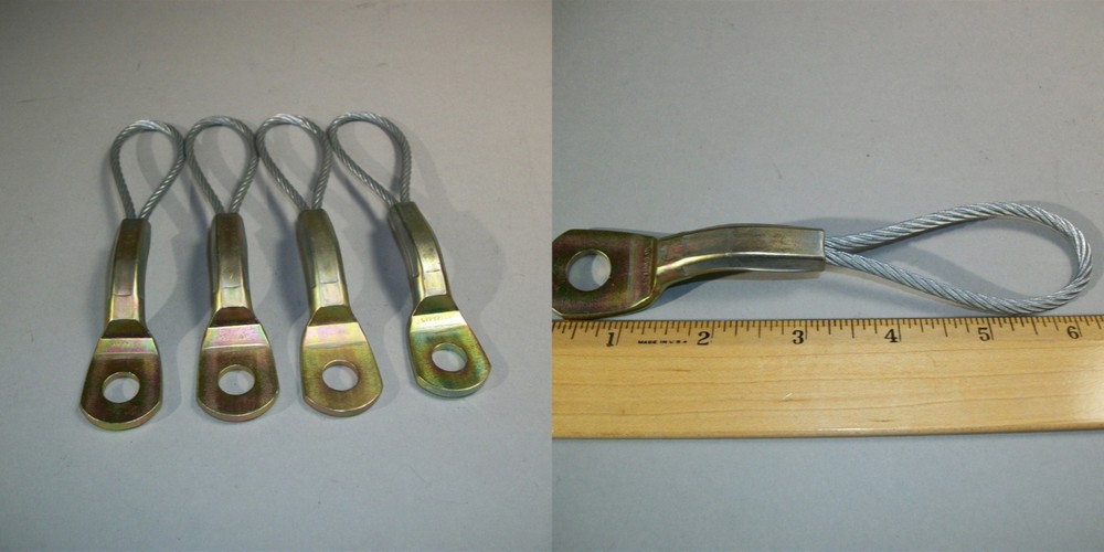 Lot of 4 – NEW Cable Tie Downs – Trailer Truck Camper Boat Hoist Winch Rigging