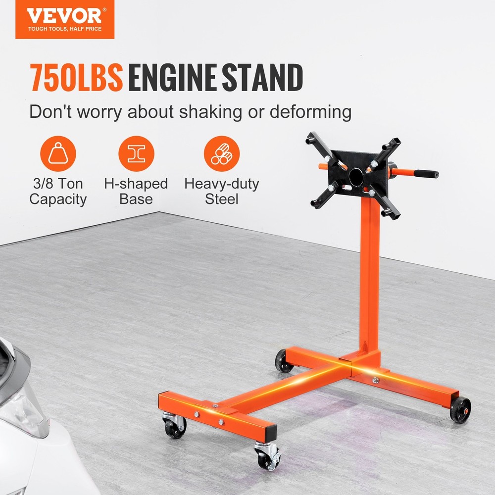 Engine Stand, 750 Lbs Rotating Engine Motor Stand With 360 Degree Adjustable