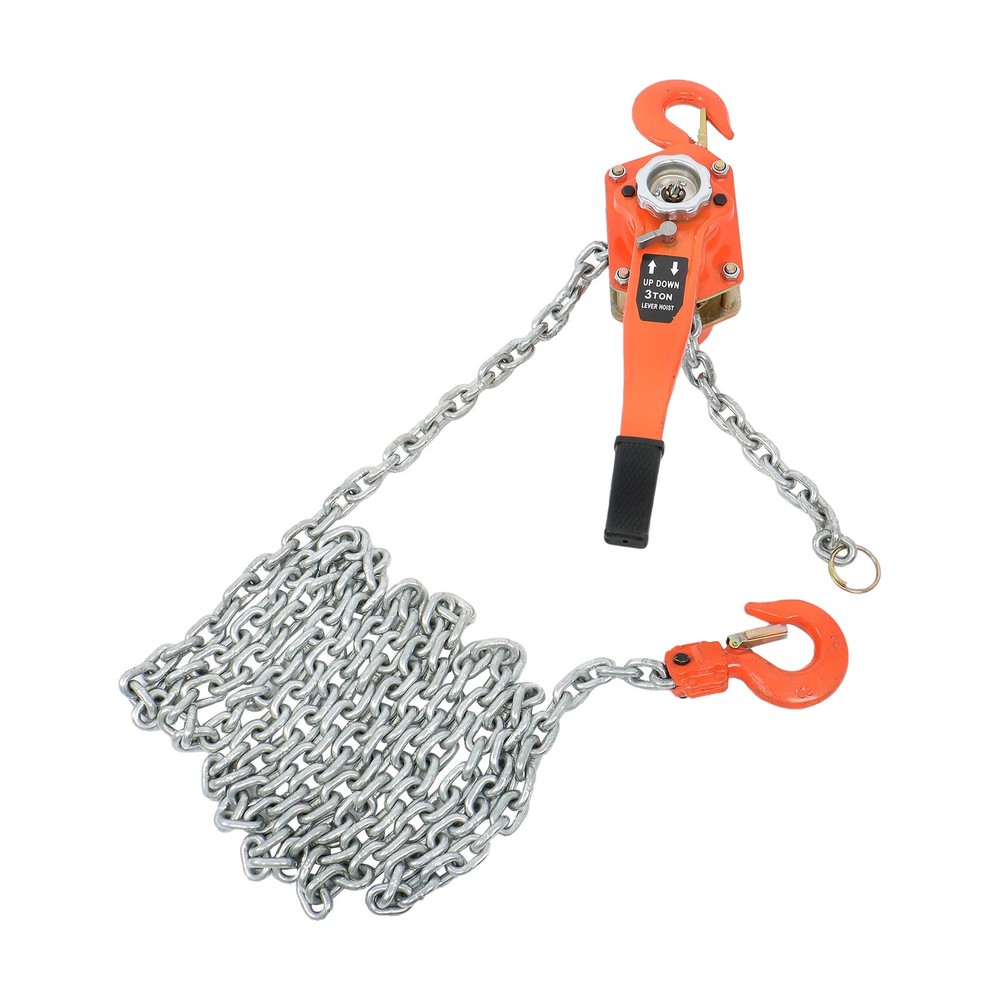 LABLT 3Ton 6600lbs Capacity G80 Manual Lever Chain Hoist, Lifting height 20ft/6m
