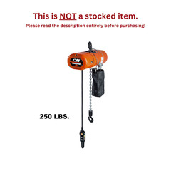 CMCO LODESTAR VS ELECTRIC CHAIN HOIST – 250 LB, 2-STEP MULTI-STEP