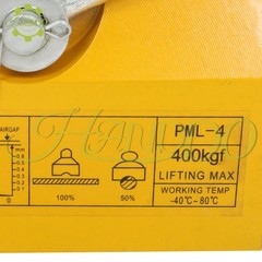 Permanent Magnetic Lifter Lifting Magnet 880 lbs/400 kg 2.5 Safety Factor Yellow