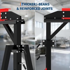 Adjustable Gantry Crane 2 Ton 4400 LBS, 12 Positions i Beam Hoist for Warehouse