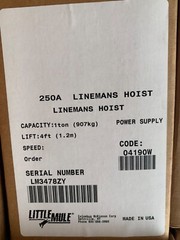 Little Mule 250A Lineman’s Hoist 1 Ton….NEW IN BOX!