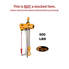 HARRINGTON TCS CORD CONTROLLED AIR HOIST, 500 LB CAPACITY, 10 FT LIFT