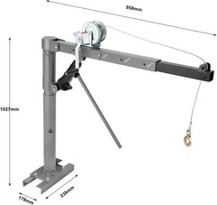 NEW Pickup Truck Crane Hoist with 1000 lbs Capacity Hydraulic For Lifting Goods