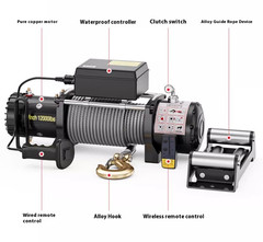 Electric Winch 12V/24V Vehicle-mounted Small Crane Winch for Off-road Vehicles
