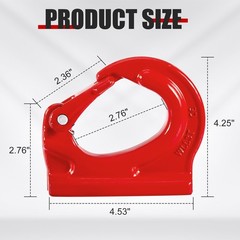 3 Ton Weld on Anchor Hook,Alloy Steel Weld on Hook G80,Heavy Duty Lifting Hoo…