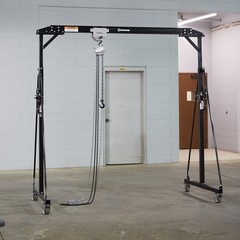 Strongway Adjustable Gantry Crane, 4000-Lb. Capacity, 7.8ft.–11.7ft. Lift