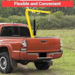 Hydraulic Pickup Truck Crane 360° Swivel Hook Lift with 500/750/1000lbs Capacity