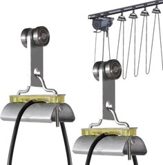 Cable Trolley for Electric Hoist Cable,C Track Rail Festoon Cable Trolley System