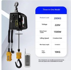 Electric Hoist 220V Portable Crane for Home Use – Compact Air Conditioner Lift