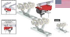 6 Wheel Heavy-Duty Hoist Trolley for Electric Hoist – Silent & Strong