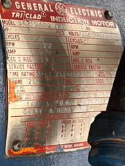 YALE 206P ELECTRIC HOIST 1 TON W/GENERAL ELECTRIC INDUCTION MOTOR 5K215KG2071