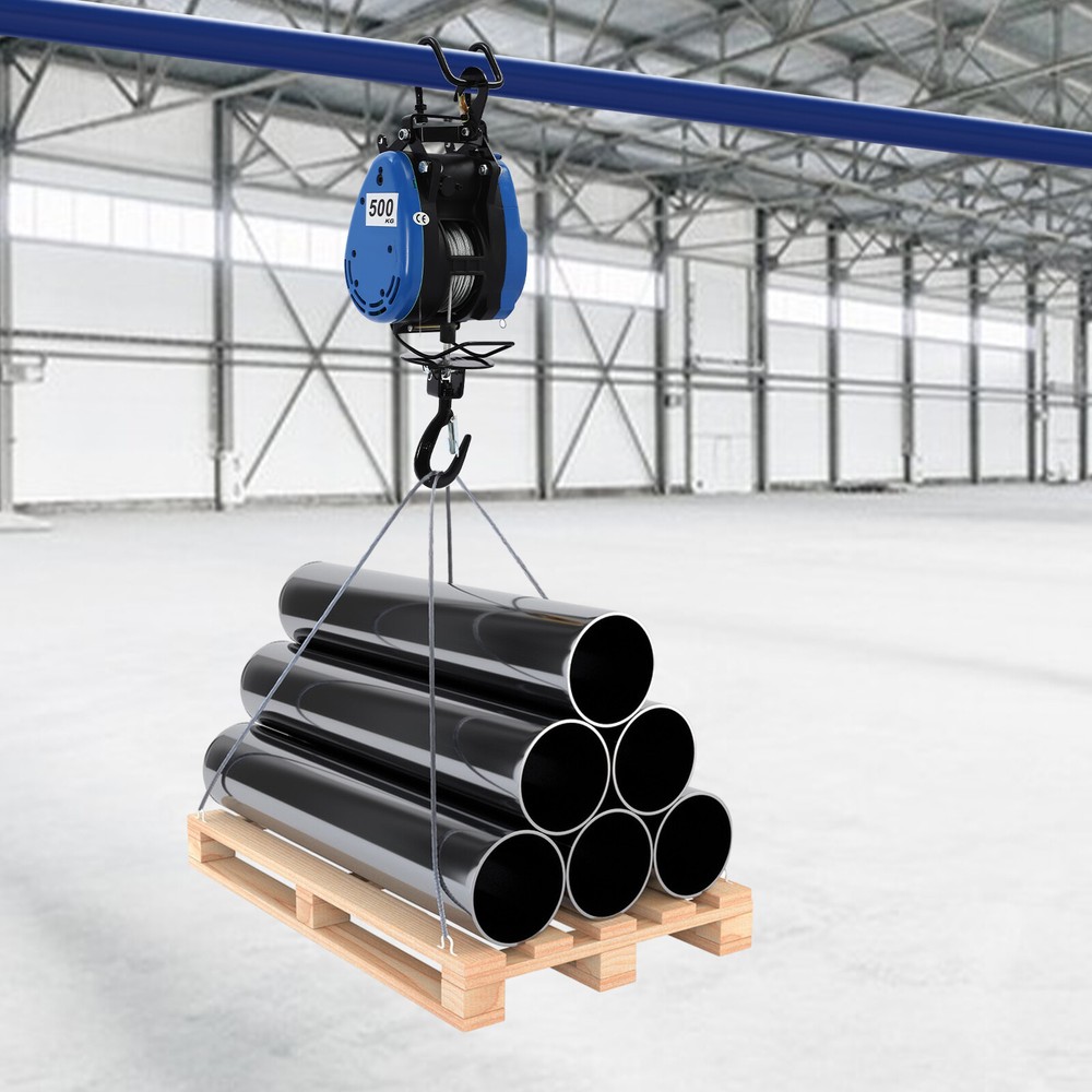 Wired Electric Hoist Electric Lifting Winch With Wireless Remote Control 500kg