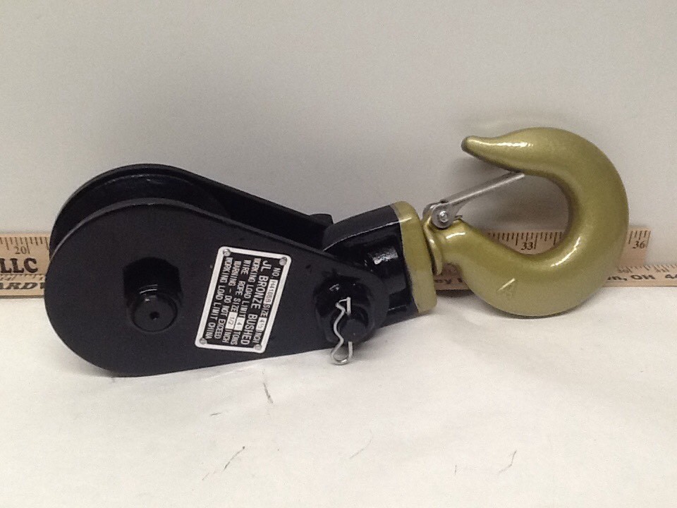 Block Tailboard 4Ton Wire Rope Sheave Tow Shackle Clevis Tree Sling Swivel Hook