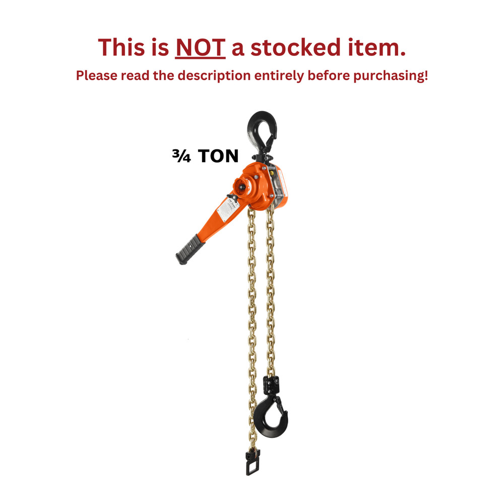 CMCO – BANDIT RATCHET LEVER HOIST – 3/4 TON CAPACITY – 20 FT LIFT