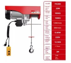 Electric Hoist 220v Home Small Crane Hoist Winch 1/0.5 Tons Winch Lift Crane