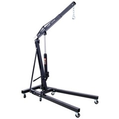 2 Ton Folding Engine Hoist Heavy Duty Steel Crane with 6 Casters