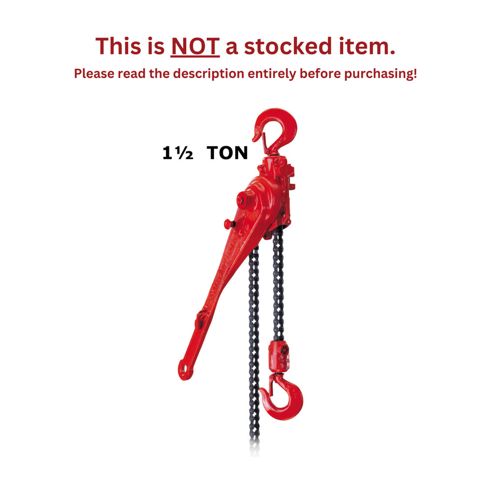 CMCO – COFFING G SERIES RATCHET LEVER HOIST – 1 1/2 TON CAPACITY – DOUBLE PAWL