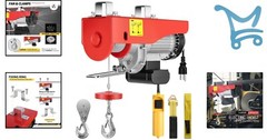 Electric Hoist 110V 1320 Lbs Steel Wire Remote Control Garage Warehouse Factory