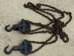 Harrington Differential Chain Hoist Vintage Cast Iron Pulley 10-A 1/4 Ton USA