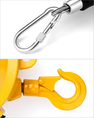 Spring Balancer 33-49lb Retractable Tool Holder 5ft Wire Rope w/Hook Safety Lock