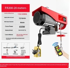 Wireless Remote Control 220V Compact Hoist for Domestic Use, 1-Tonne Capacity