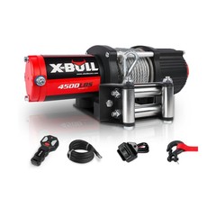 X-BULL Winch 4500LBS Steel Cable Electric Winch with Roller Fairlead, Wired H…