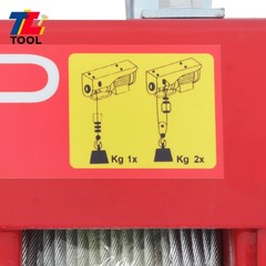 1320LBS Electric Hoist 110V 1150W Crane Winch 328ft Wireless&14ft Wired Remote