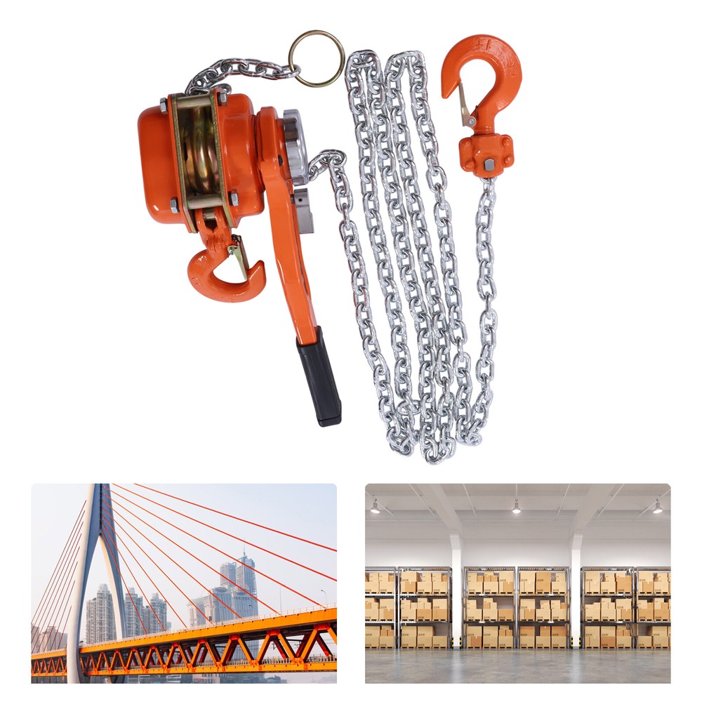3/4 Ton Chain Hoist Ratchet Lever Block 10FT Chain Come Along Lift Puller 1650LB
