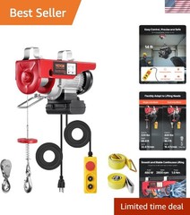 Durable Electric Hoist with 14ft Remote – Ideal for Factories and Warehouses