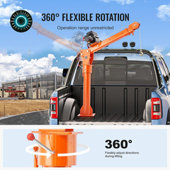 2200 Lbs Electric Pickup Truck Crane with 6000 Lbs Winch for Heavy Lifting NEW