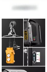 220v Portable Crane Home Small Hoist Construction Remote Control Electric Hoist