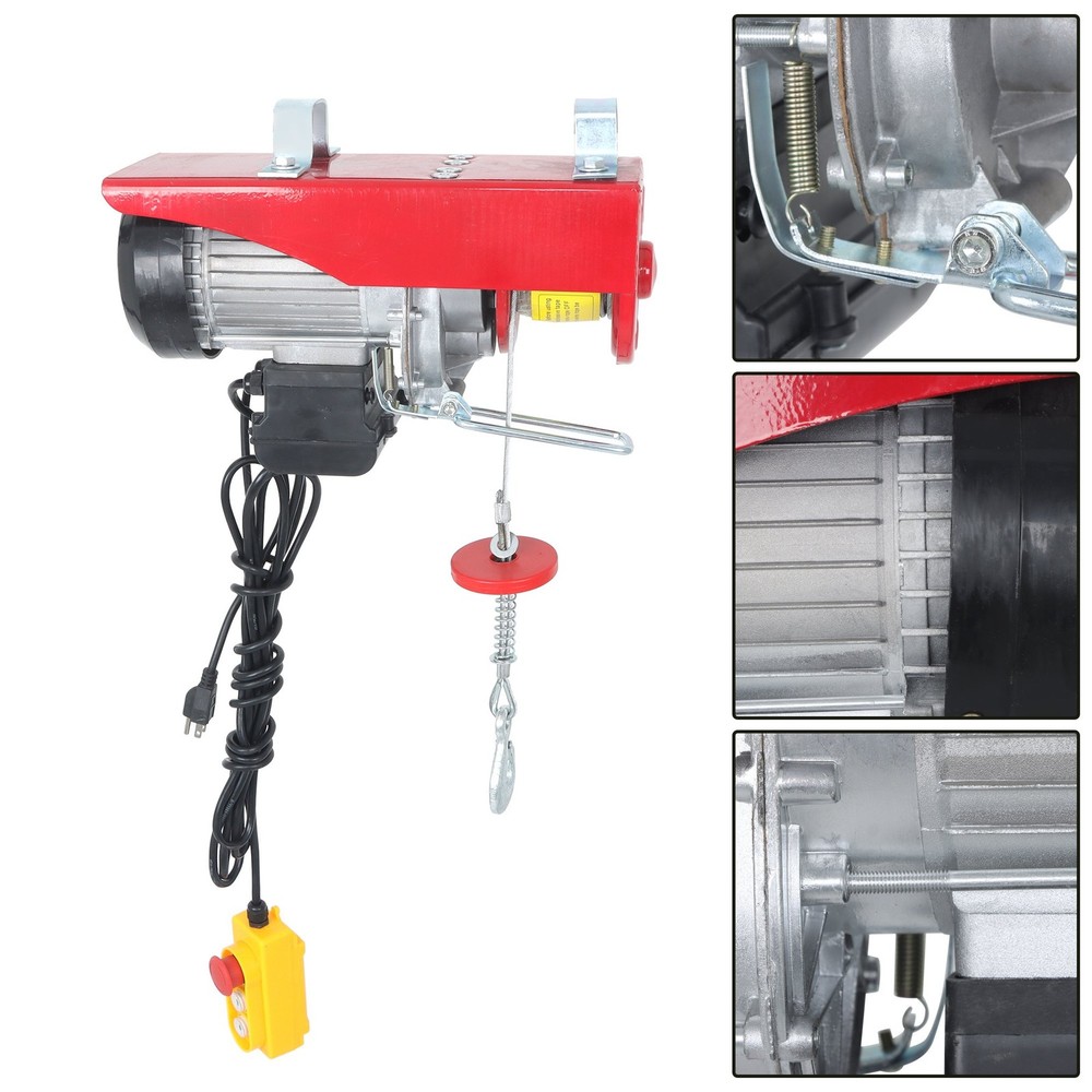 Compact 110V Electric Hoist – 600kg Capacity with Lifting Belt & Remote