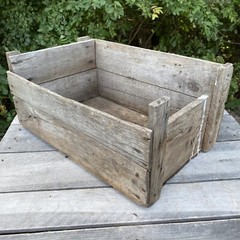 Vintage Shipping Crate Blue Boy 1 1/2 Ton Hoist Wooden Box Chisholm Moore Hoist