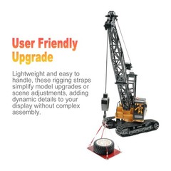 3PCS 1/50 Scale Crane Model Accessories Hoist Chains Lifting Straps Hooks F FWZD