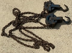 Harrington Differential Chain Hoist Vintage Cast Iron Pulley 10-A 1/4 Ton USA