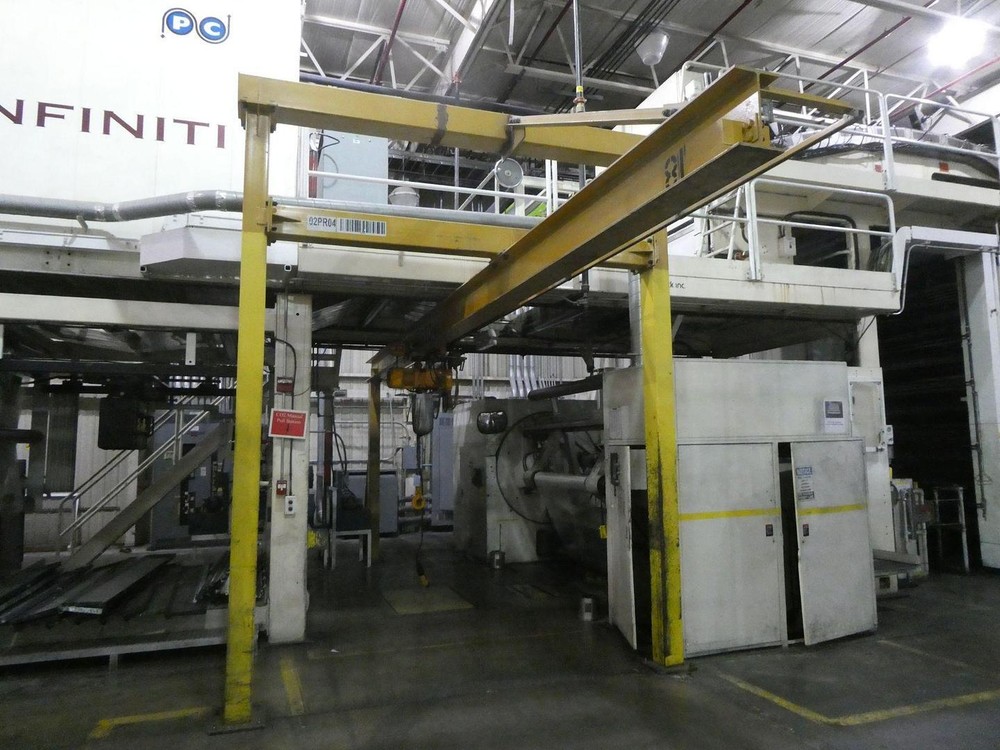 3 Ton Monorail Freestanding Gantry Crane w/3 Ton Harrington Hoist