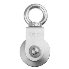 U Cable Pulley Wheel, Swivel Single Pulley Block, Stainless Steel, Bearing In…