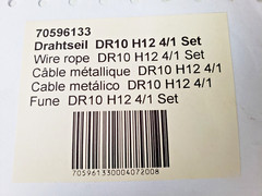 DEMAG 70596133 Wire Rope Set – DR10 H12 4/1 Hoist Experts