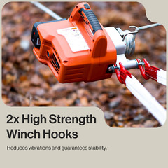 Capstan Winch – Cordless Brushless Motor 2000Lb Max Pull Force Portable Li-Ion