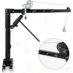 Hydraulic Pickup Truck Crane 1000lbs Manual Winch Hoist Lifting with 360° Swivel