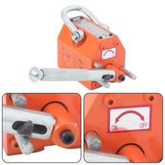 Orange 220lbs/100 kg Magnetic Lifter Lifting Magnet Hoist 2.5 Safety Factor