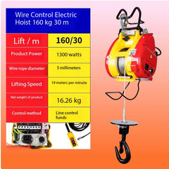 Mini Electric Hoist 220V Suspended Lifter Home Use Lifting Crane Winch