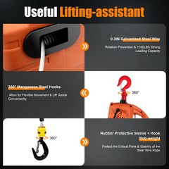 Miniature Electric Hoist 220v Portable Small Crane Home Small Lifting Machine