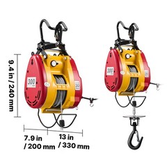 Uimoso 2-in-1 Electric Hoist Winch 660 lbs with Wired & Wireless Remote Control